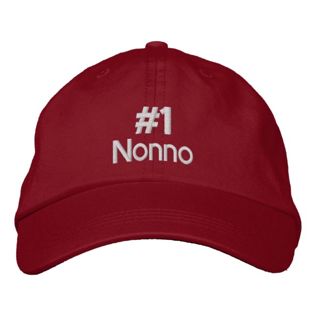 #1 Nonno  - add name Custom Baseball Cap Bestickte Baseballkappe (Vorderseite)