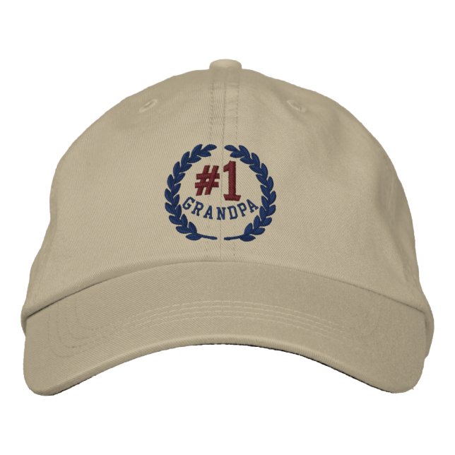 #1 Numéro Un grand-père Casquette brodé (Devant)