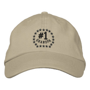 #1 Numéro Un Grand-Père Étoiles Casquette brodé