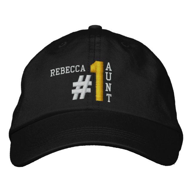 #1 Nummer 1 HÖHE BLACK Hat V01B Bestickte Baseballkappe (Vorderseite)