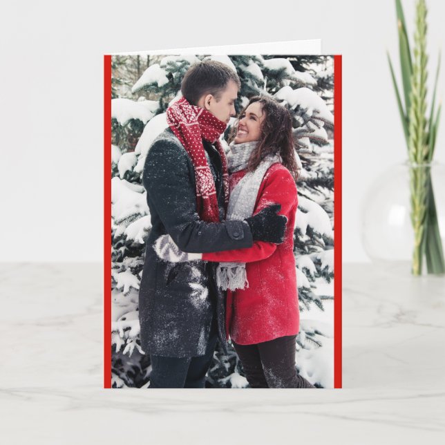 1 oder 2 Foto Weihnachten rotes Thema (Vorderseite)