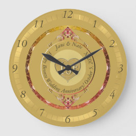 1. oder 50. Jubiläum-Uhr Große Wanduhr