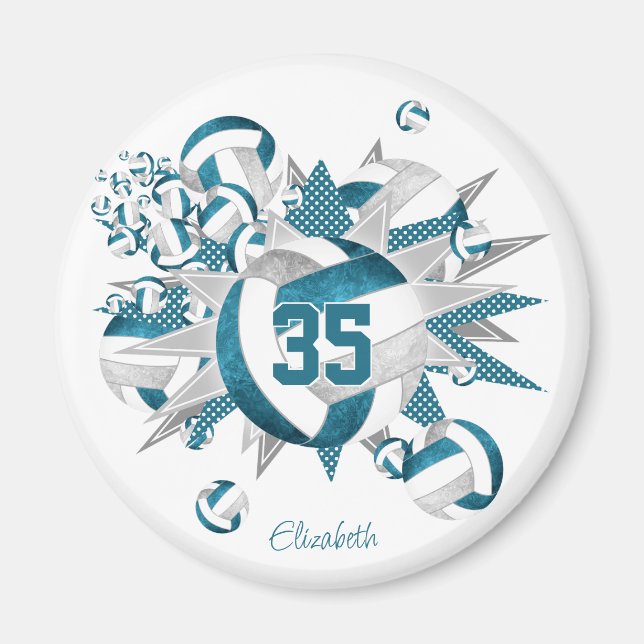 1 oder für aquamarine Volleyballstars Magnet (Vorne)