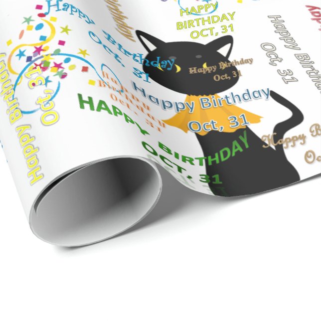 1. Oktober Geschenkpapier (Rolleneckpunkt)