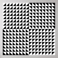 1 Optische Illusion eines schwarzen und weißen Dre