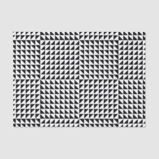 1 Optische Illusion eines schwarzen und weißen Dre Seidenpapier