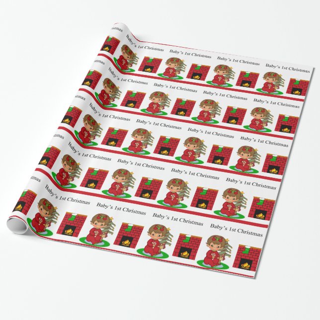 1. Packpapier des Babys Weihnachts (Ungerollt)
