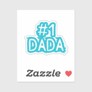 #1 Papa   Bester Vater Daddy Neuer Vater Aufkleber