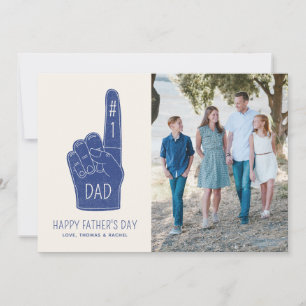 #1 Papa Foam Fête des pères Carte photo