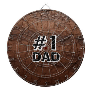 #1 Papa Leder-Look Dartscheibe