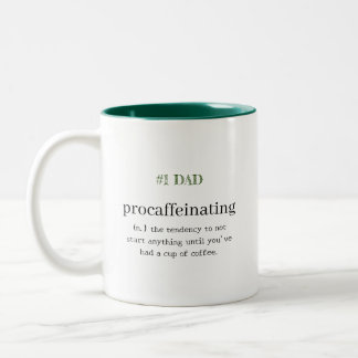 #1 Papa Personalisierter Procaffeinating Zweifarbige Tasse