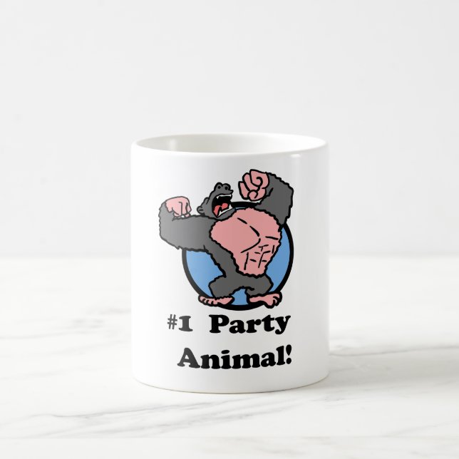 #1 Party Animal Gorilla Kaffeetasse (Mittel)