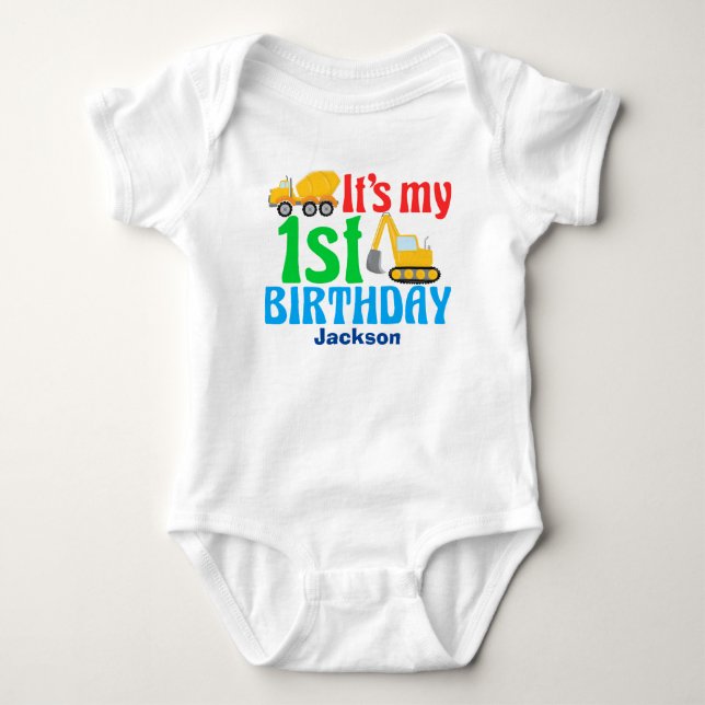 1. Party für den Bau eines Kleinwagens zum Geburts Baby Strampler (Vorderseite)