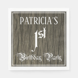 1. Party zum Geburtstag — Extravagante Schrift, Im Serviette