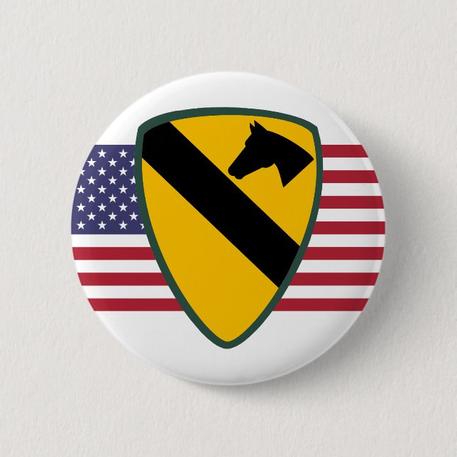 1. Patch für die Cavalry Division United Staaten Button (Vorderseite)