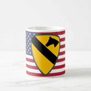 1. Patch für die Cavalry Division United Staaten Kaffeetasse