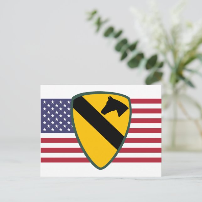 1. Patch für die Cavalry Division United Staaten Postkarte (Stehend Vorderseite)