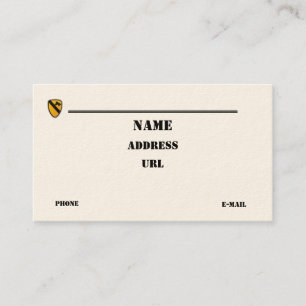 1. Patchbusiness Card der Cavalry Division Visitenkarte