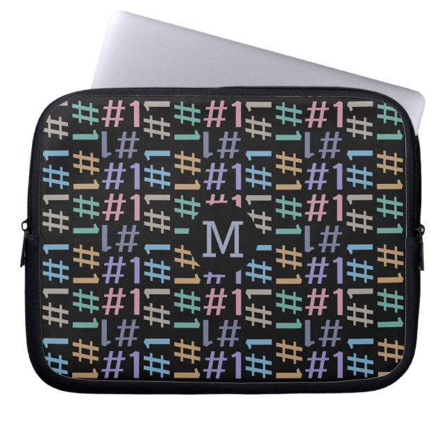"# 1" Pattern angepasste Laptop-Laptop-Ärmel Laptopschutzhülle (Vorderseite)