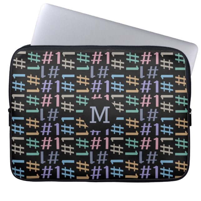 "# 1" Pattern angepasste Laptop-Laptop-Ärmel Laptopschutzhülle (Vorderseite)
