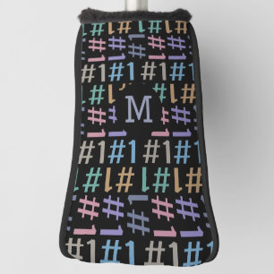 "# 1" Pattern benutzerdefinierte Monogramm-Pappdec Golf Headcover