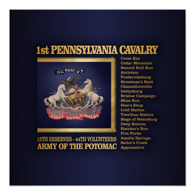 1. Pennsylvania Cavalry (BH) Poster (Vorderseite)