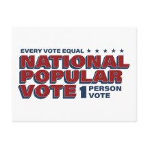 1 Person 1 Votum Postkarte