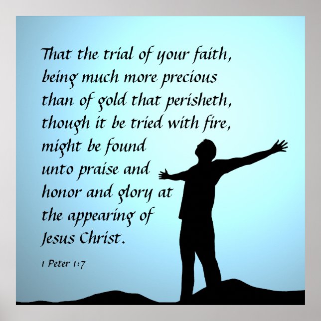 1 Peter 1:7 Poster (Vorne)