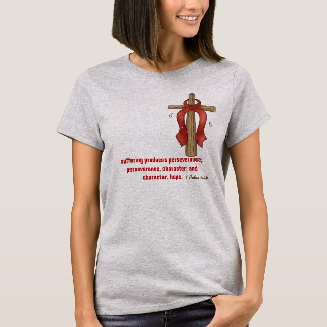 1 Peter 2:24 *** Ringer-T-Shirt T-Shirt (Vorderseite)