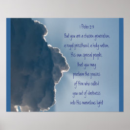 1 Peter 2:9 Schrift Sie sind eine ausgewählte Gene Poster