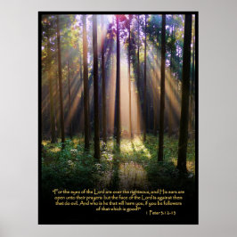 1 Peter 3:12-13 Christliches Bibelverse-Poster Poster