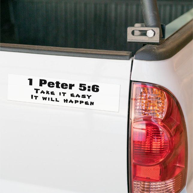 1 Peter 5:6 Sei demütig, es wird geschehen Autoaufkleber (Auf Lkw)