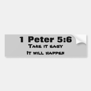 1 Peter 5:6 Sei demütig, es wird geschehen Autoaufkleber