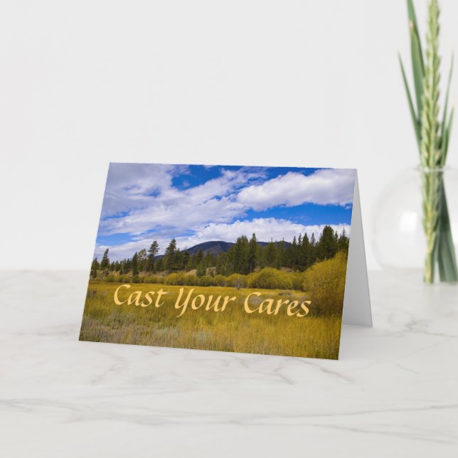 1 Peter-5:7 Ermutigungs-Karte Karte (Vorderseite)