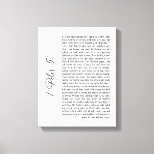 1 Peter 5 Bibel Verse Scripting Wall Art Leinwanddruck