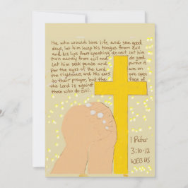 1 Petrus 3:10–12 Schriftkarte — Frieden suchen Dankeskarte