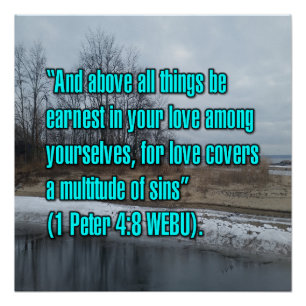1 Petrus 4:8 WEBU Poster
