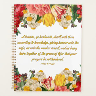 1 Pierre 3:7 Bible Verse Calendrier Planificateur