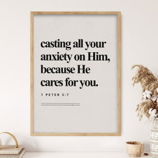 1 Pierre 5:7, verset biblique, impression numériqu