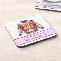 1. Platz Gewinner Ugly Sweater Contest Pink Lila