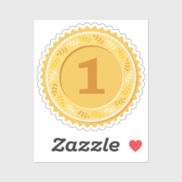 1. Platz Goldmedaille individuell zugeschnittenes Aufkleber