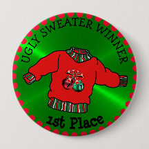 1. Platz Ugly Sweater Gewinner Weihnachts Gold Med