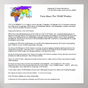 1 Poster - Faits sur la fenêtre 10/40