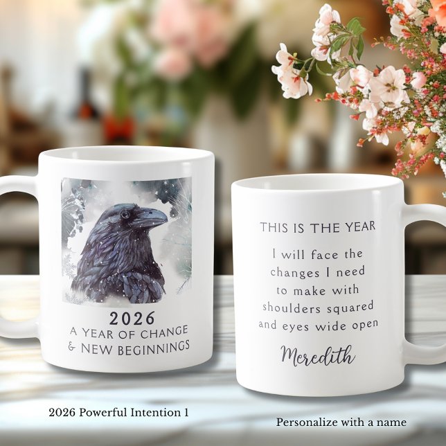 1. Raven 2026 Year of Change Powerful Intention Kaffeetasse (Raven 2026 Year of Change and New Beginnings Powerful Intention 1 Coffee Mug)