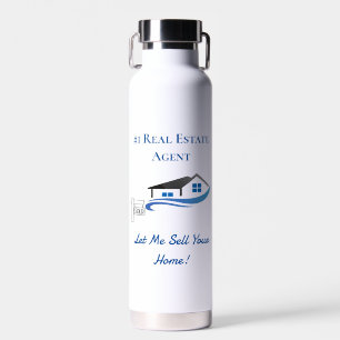 1 Real Anwesen Agent Blau und Schwarz Trinkflasche