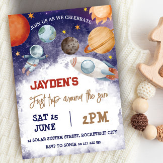 1. Reise durch den Sonnenraum zum Geburtstag Einla Einladung