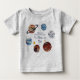 1. Reise Weltraum Personalisiert Geburtstag Baby T-shirt (Vorderseite)