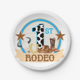 1. Rodeo-Geburtstag Pappteller