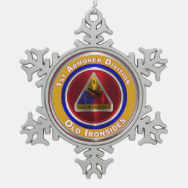 1. Rüstungsabteilung - Weihnachten bewahren Schneeflocken Zinn-Ornament