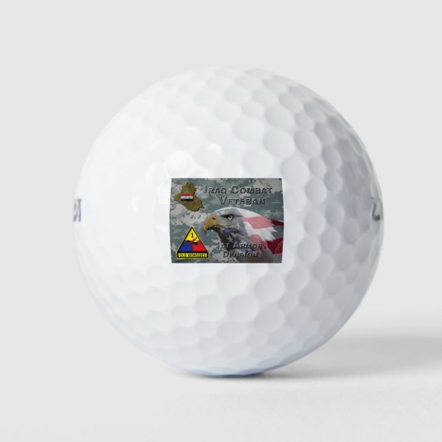 1. Rüstungsdiv Irak-Kampfveteran Golfball (Vorderseite)